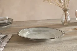 Pedra Dinner Plate - Pewter