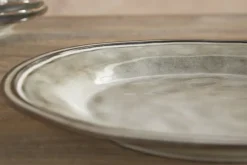 Pedra Dinner Plate - Pewter