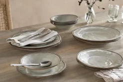Pedra Dinnerware Set - Pewter - (Set of 12)