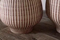 Perola Reactive Glaze Decorative Vase - Natural & Rust