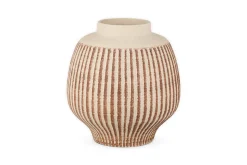 Perola Reactive Glaze Decorative Vase - Natural & Rust