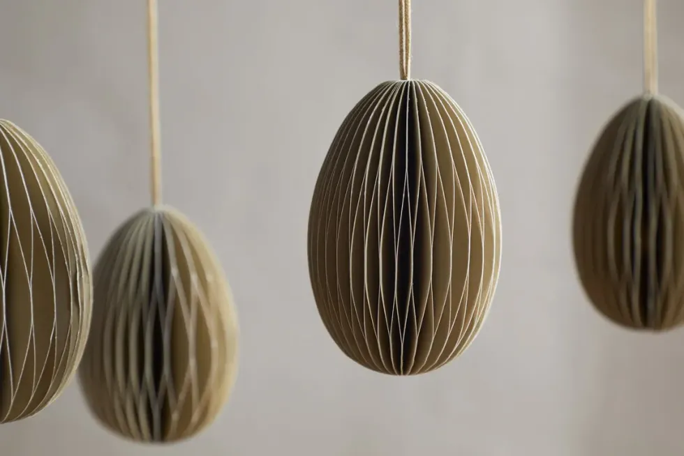 Piani Hanging Paper Decoration - Moss Green - (Set of 4)