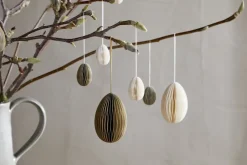Piani Hanging Paper Decoration - Moss Green - (Set of 4)