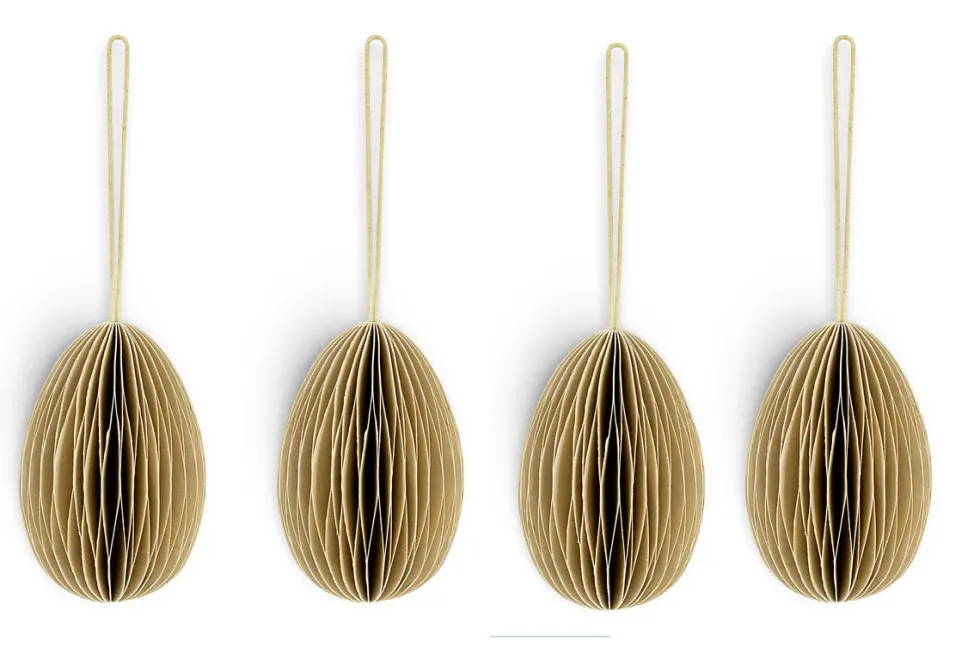Piani Hanging Paper Decoration - Moss Green - (Set of 4)