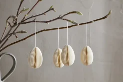 Piani Hanging Paper Decoration - Cream - (Set of 4)