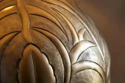 Purana Etched Table Lamp Base - Brass