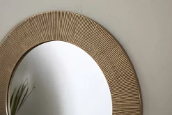 Putali Etched Mirror - Antique Brass