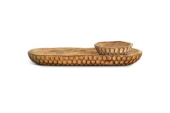 Pyaar Serving Tray and Bowl - Natural