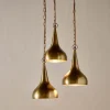 Quinn Hammered Metal Cluster Lamp - Antique Brass