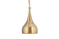 Quinn Hammered Metal Pendant - Small