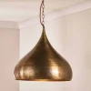 Quinn Statement Hammered Metal Pendant - Large