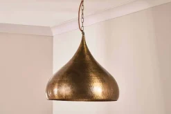 Quinn Statement Hammered Metal Pendant - Large
