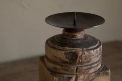 Rana Reclaimed Candle Holder - Reclaimed Wood & Iron