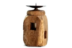 Rana Reclaimed Candle Holder - Reclaimed Wood & Iron