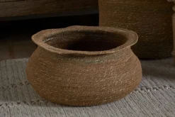 Rana Short Basket - Natural & Moss