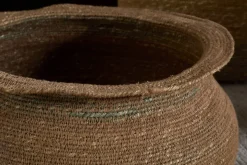 Rana Short Basket - Natural & Moss