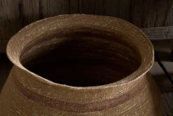 Rana Wide Basket - Natural & Rust