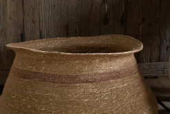 Rana Wide Basket - Natural & Rust
