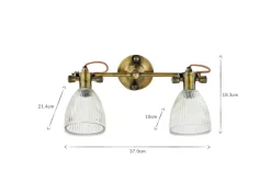 Rarni Recycled Glass Double Wall Light