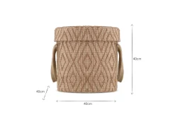 Renu Jute Laundry Basket - Rust & Natural