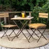 Rishikesh Reclaimed Wood & Iron Folding Chairs - (Set of 2)