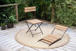 Rishikesh Reclaimed Wood & Iron Folding Chairs - (Set of 2)