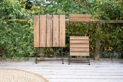 Rishikesh Reclaimed Wood & Iron Folding Chairs - (Set of 2)