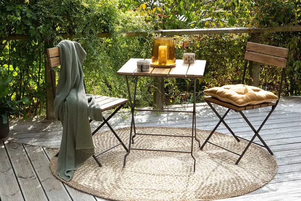 Rishikesh Reclaimed Wood & Iron Folding Table