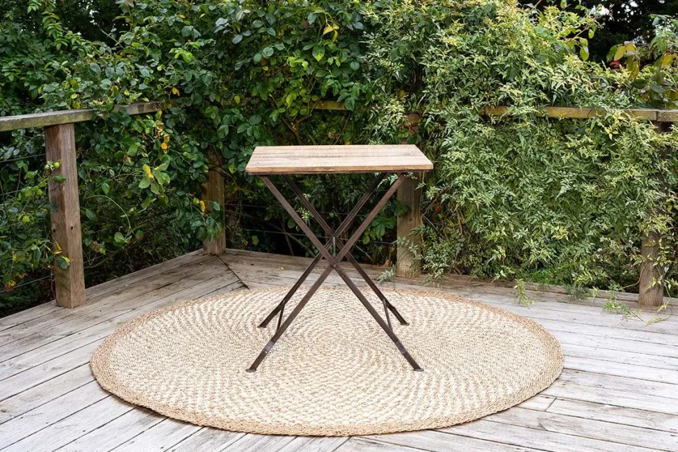 Rishikesh Reclaimed Wood & Iron Folding Table