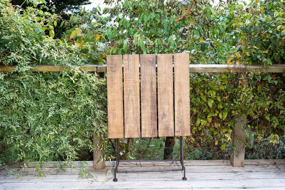 Rishikesh Reclaimed Wood & Iron Folding Table
