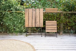 Rishikesh Reclaimed Wood & Iron Folding Table
