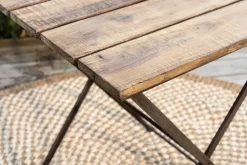 Rishikesh Reclaimed Wood & Iron Folding Table