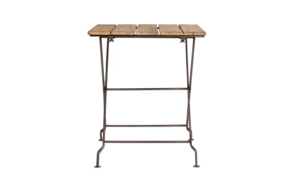 Rishikesh Reclaimed Wood & Iron Folding Table