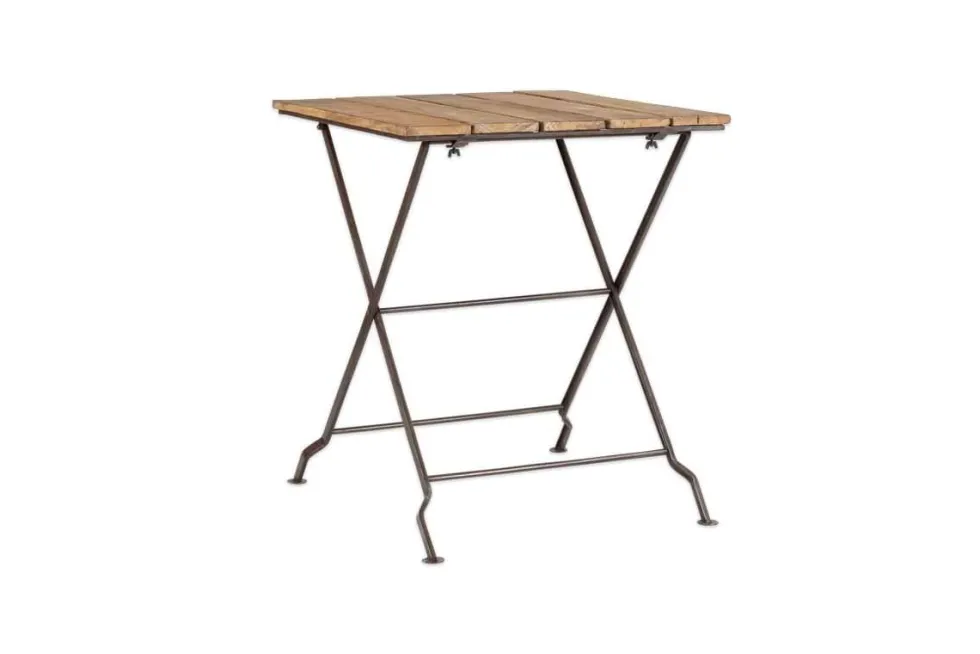 Rishikesh Reclaimed Wood & Iron Folding Table