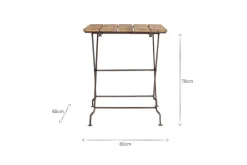 Rishikesh Reclaimed Wood & Iron Folding Table