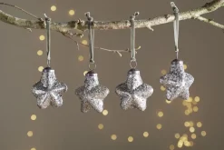 Riyara Bauble - Silver Sparkle - (Set of 4)