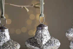 Riyara Bauble - Silver Sparkle - (Set of 4)