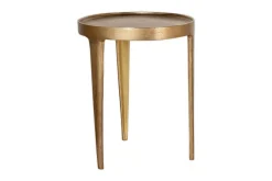 Rohia Cast Metal Side Table - Brass