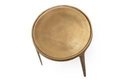 Rohia Cast Metal Side Table - Brass