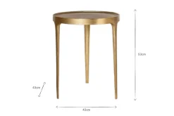 Rohia Cast Metal Side Table - Brass