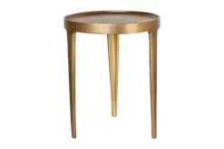 Rohia Cast Metal Side Table - Brass