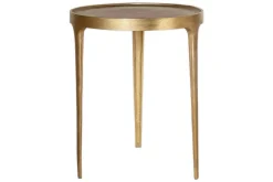 Rohia Cast Metal Side Table - Brass