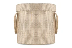 Rohia Laundry Basket - Natural & Cream