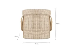 Rohia Laundry Basket - Natural & Cream