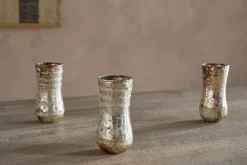 Rumi Recycled Glass Mini Vases - Silver Rust - (Set of 3)