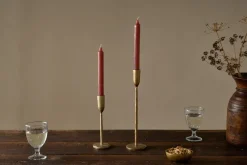 Rustic Soy Blend Dinner Candles - Rust (Set of 2)