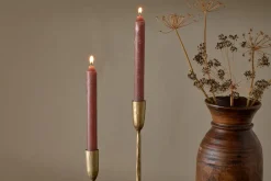 Rustic Soy Blend Dinner Candles - Rust (Set of 2)