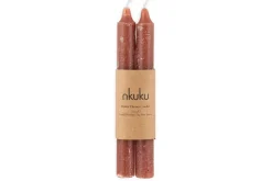Rustic Soy Blend Dinner Candles - Rust (Set of 2)