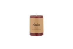 Rustic Soy Blend Mini Pillar Candle - Dark Cherry