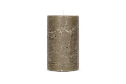 Rustic Soy Blend Pillar Candle - Olive Green - Large
